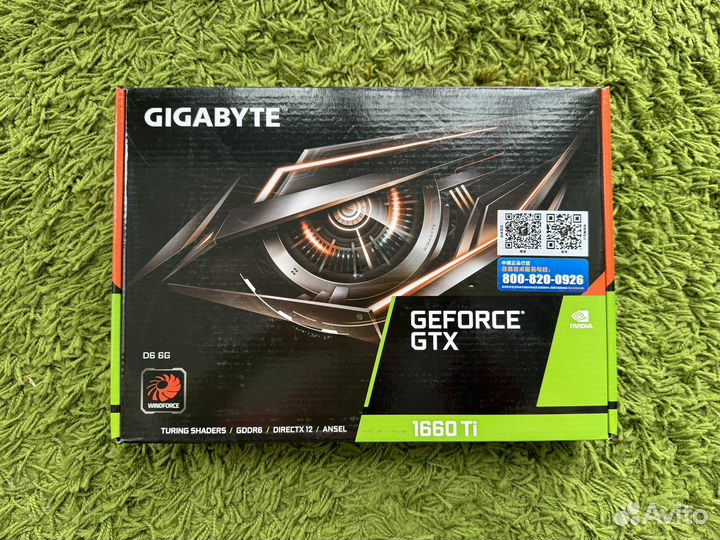 Видеокарта gigabyte GeForce GTX 1660 Ti новая