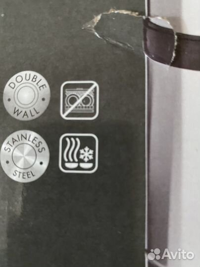 Новый термос с широким горлом из нержавейки