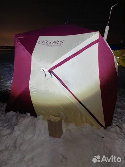 Зимняя палатка бу, снегирь 4т, с полами эва