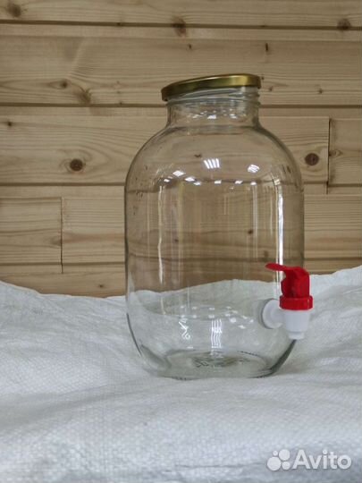 Банка с краником, лимонадница, для комбучи