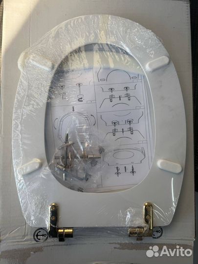 Сиденье для унитаза, Villeroy&Boch, Verity Line, шг 375-560, цвет-альпийский белый (Поврежденный)