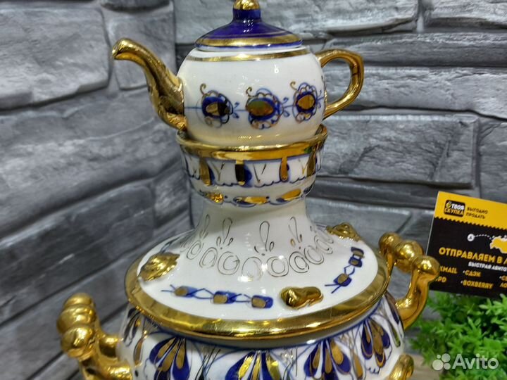 М.21117 Самовар Гжель 27,5 см
