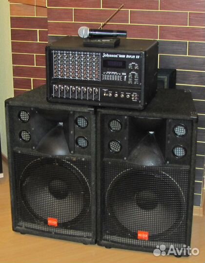 Колонки EVM 1400W QS-153 Активный микшер Микрофон