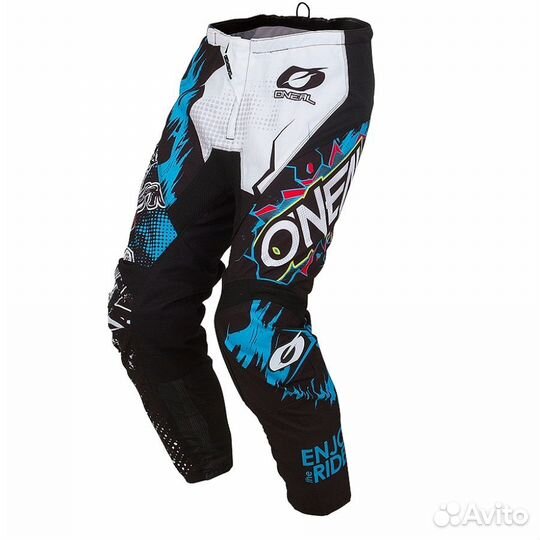 Мотоштаны Oneal Element-villain-pants black-blue