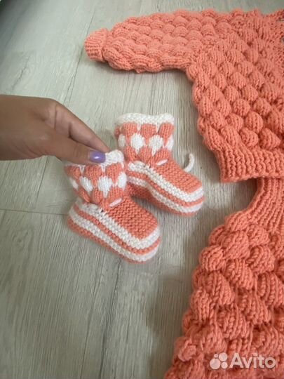 Новый костюм вязаный для девочки