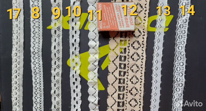 Кружево, хлопковое, синтетика, смесовое СССР