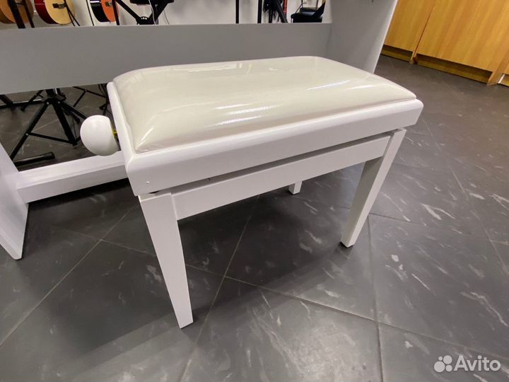 Rin HY-PJ018 Банкетка белая с регулировкой высоты