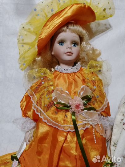 Кукла фарфоровая коллекционная заяц тильда