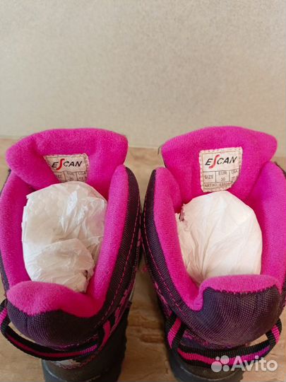 Демисезонные сапожки для девочки р. 30 (стелька19)