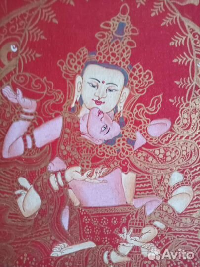 Тханка Ваджрасатва в союзе