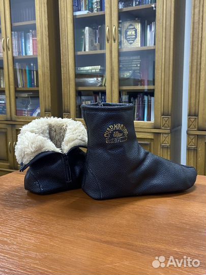 Кожаные носки с мехом (махси, хуфф, читек)