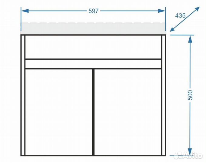 Тумба с раковиной Stella Polar Фаворита 60, подве