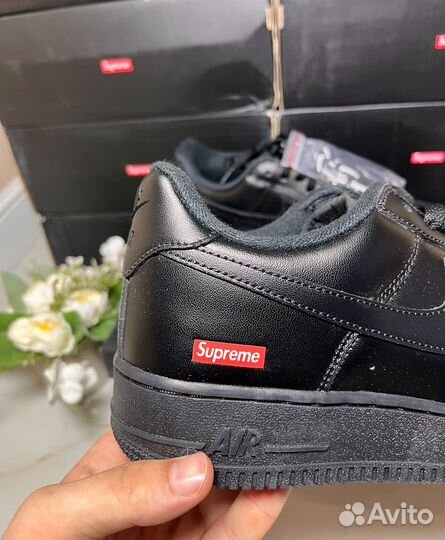 Nike air force 1 low black supreme оригинал