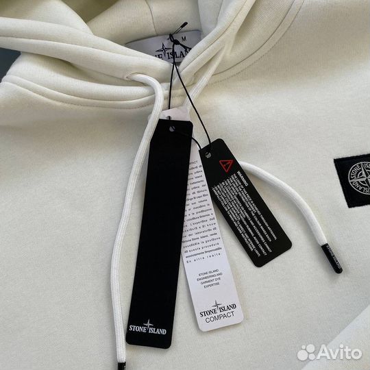 Худи stone island белое