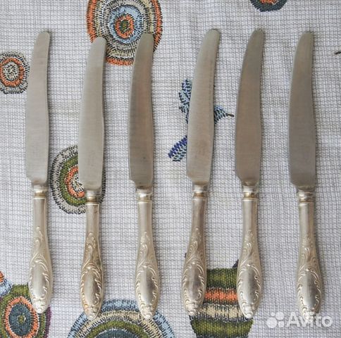 Десертные ножи мельхиор