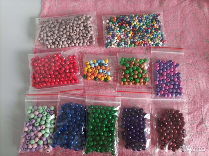 Набор деревянных бусин