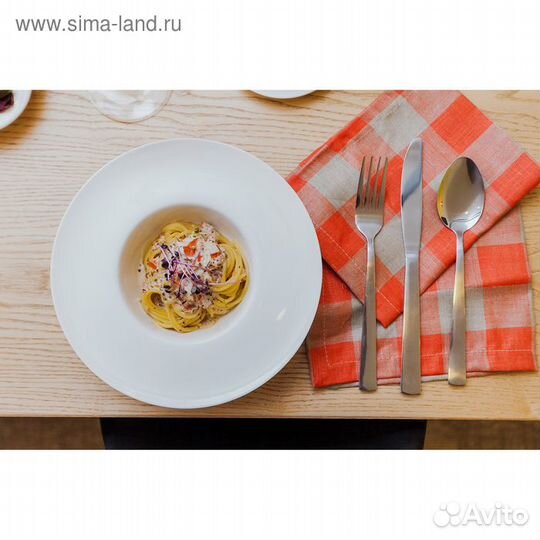 Тарелка фарфоровая для пасты, 400 мл, d22,5 см