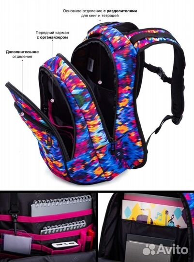 Рюкзак школьный с мешком для обуви новый