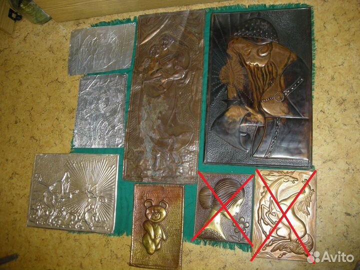 Панно Чеканки барельеф гравюра СССР polydor мишка