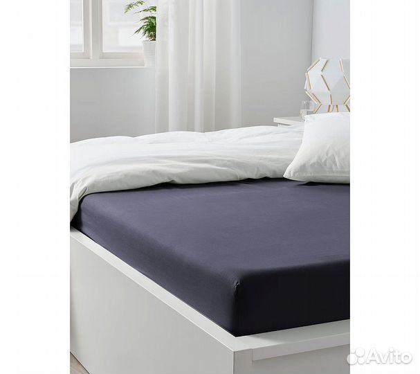 Простынь GoodNight Сатин 200х200х20 Мокрый Асфальт