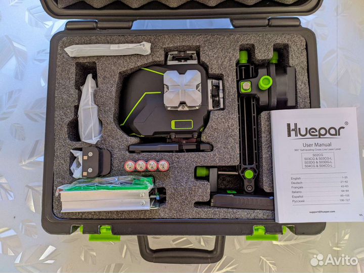 Лазерный уровень (нивелир) Huepar S04CG/CR