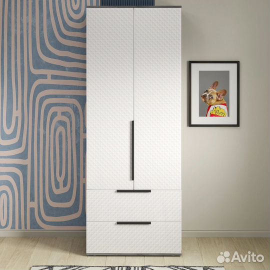 Детский шкаф для вещей с 2 ящиками
