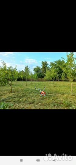 Покос травы тримером диском И леской