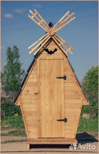 Дачный туалет с декором и установкой шйщ 924
