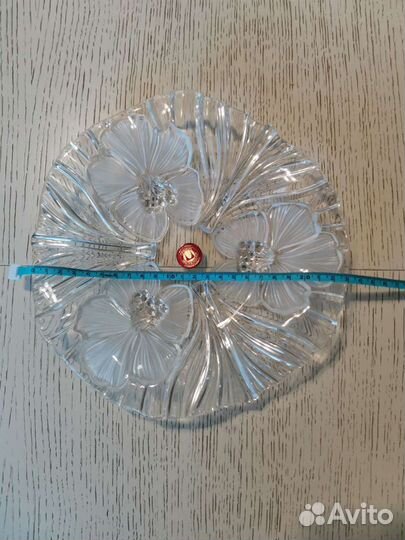 Тарелка стеклянная новая