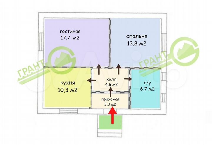 Дом 60 м² на участке 15 сот.