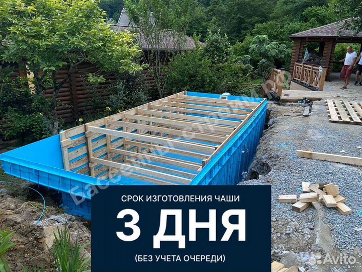 Бассейн 7х3х1,5 от производителя,ступени Гармония