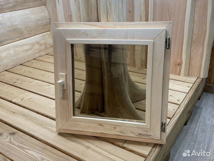 Окно для бани из Ольхи банное форточка