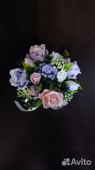Букет из мыльных роз
