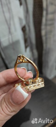 Кольцо-держатель для телефона со стразами