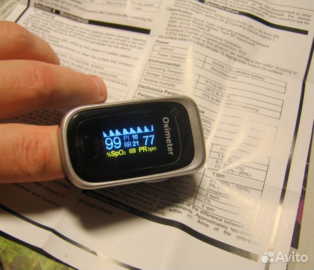 Пульсоксиметр многофункциональный SpO2 PR PI RR