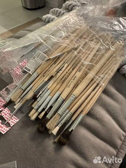 Кисточки для рисования от 1 до 14. 135 штук