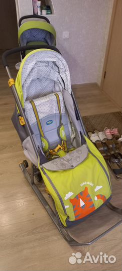 Детские санки коляска nika