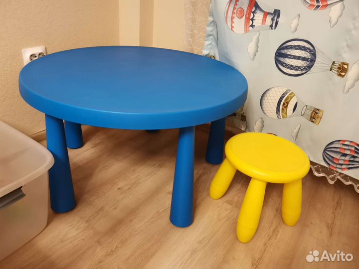 Круглый Стол и стул IKEA маммут