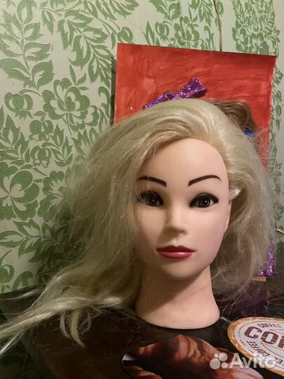 Голова манекен с натуральными волосами