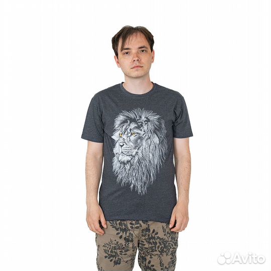 62802 Футболка Царь зверей серый