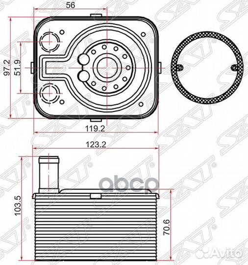 Радиатор масляный audi A3 03/A4 00/A5 07/Q7