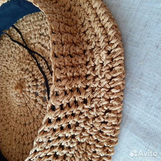 Берет летний соломенный