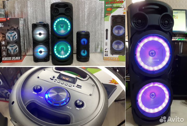 Большая 80см Колонка Speaker Party Bar + Микрофон