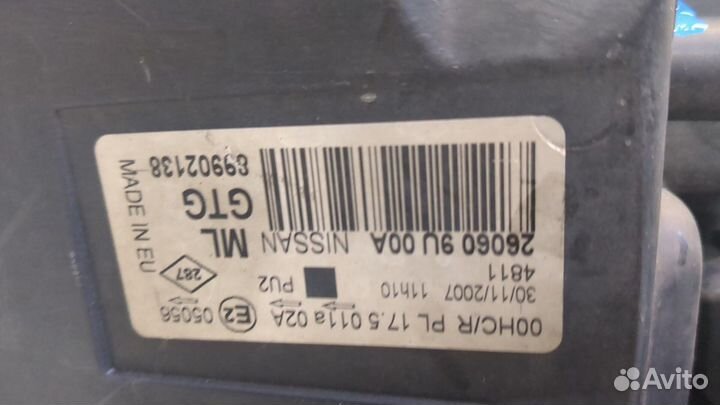 Фара (передняя) Nissan Note E11, 2008