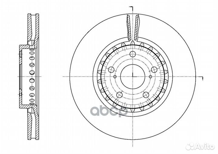Диск тормозной вентилируемый G-brake GR-20823