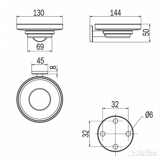 Мыльница inda ONE Золото A2410ADR03 inda ONE Золото A2410ADR03