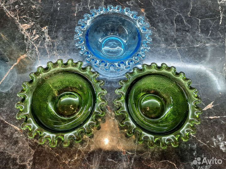 Предметы сервировки,цветное стекло, СССР