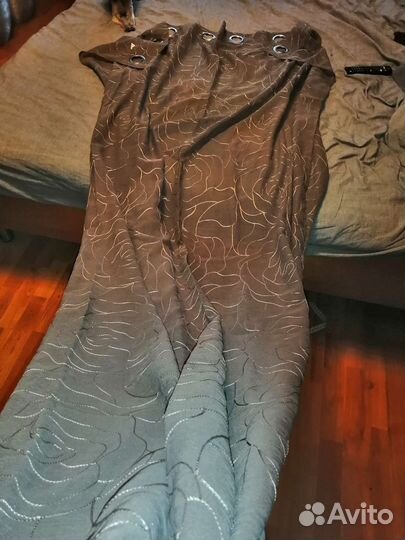 Штора с люверсами 243*140