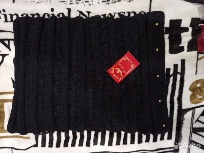 Шапка снуд чёрная женская