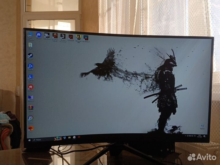 Монитор 27 дюймов 75 гц изогнутый